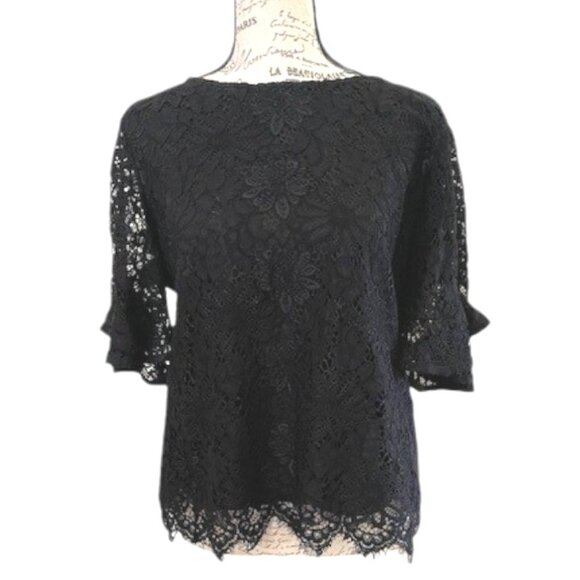 Nanette Lepore Spring Fling Lace Top - Picture 1 of 11